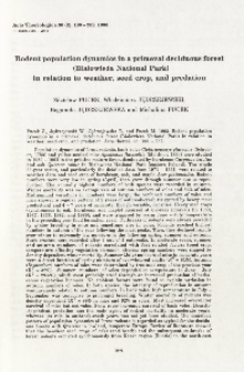 Rodent population dynamics in a primeval deciduous forest (Białowieża National Park) in relation to weather, seed crop, and predation