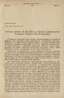 Caricetum limosae Br.-Bl. 1921 na terenie nadleśnictwa Tereszpol (Kotlina Sandomierska)
