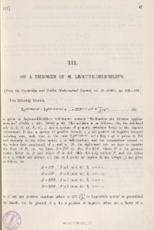 On a Theorem on M. Lejeune-Dirichlet's