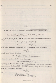 Note on the Integral