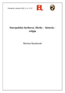 Staropolskie herbarze : herby - historia - religia