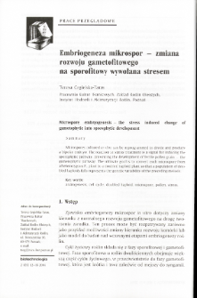 Microspore embryogenesis - the stress induced change of gametophytic into sporophytic development