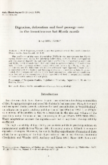 Digestion, defecation and food passage rate in the insectivorous bat Myotis myotis