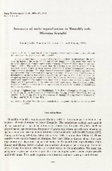 Intensity of male reproduction in Brandt's vole Microtus brandti