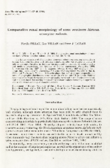 Comparative renal morphology of some southern African otomyine rodents