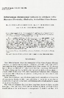 Robertsonian chromosomal variation in subalpine voles Microtus (Terricola), (Rodentia, Arvicolidae) from Greece