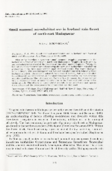 Small mammal microhabitat use in lowland rain forest of north-east Madagascar