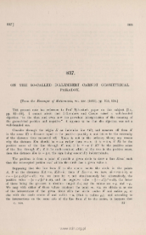 On the so-called D' Alembert Carnot geometrical paradox