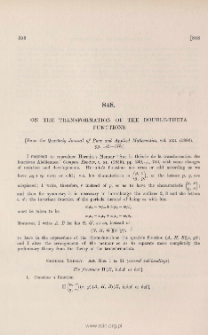 On the transformation of the double theta-functions