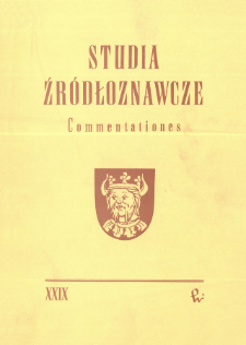 Studia Źródłoznawcze = Commentationes T. 29 (1985), In memoriam : Sylwiusz Mikucki
