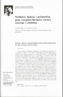 Structure, function, and polymorphism of the growth hormone receptor gene in humans and in animals