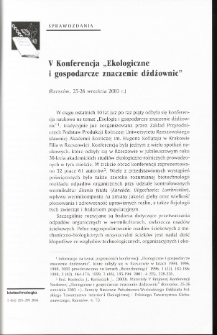 V Konferencja "Ekologiczne i gospodarcze znaczenie dżdżownic"