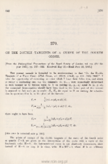 On the double tangents of a plane curve of the fourth order