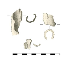 bushing, iron, three fragments