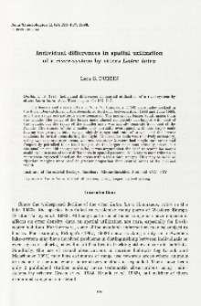 Individual differences in spatial utilization of a river-system by otters Lutra lutra