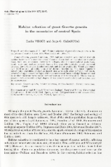 Habitat selection of genet Genetta genetta in the mountains of central Spain