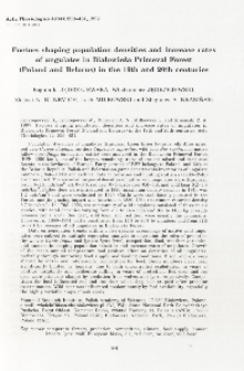 Factors shaping population densities and increase rates of ungulates in Bialowieza Primeval Forest (Poland and Belarus) in the 19th and 20th centuries