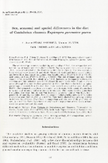 Sex, seasonal and spatial differences in the diet of Cantabrian chamois Rupicapra pyrenaica parva