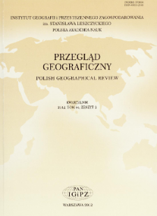 Przegląd Geograficzny T. 84 z. 2 (2012), Spis treści