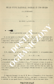 Sulle curve razionali normali in uno spazio A n dimensioni