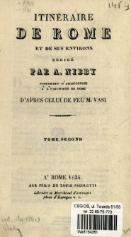 Itinéraire de Rome et de ses environs. T. 2