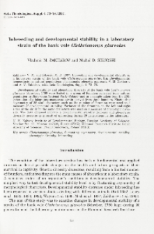 Inbreeding and developmental stability in a laboratory strain of the bank vole Clethrionomys glareolus