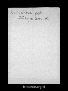 Karsznice. Files of Gostynin district in the Middle Ages. Files of Historico-Geographical Dictionary of Masovia in the Middle Ages