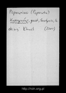 Klusek. Files of Gostynin district in the Middle Ages. Files of Historico-Geographical Dictionary of Masovia in the Middle Ages