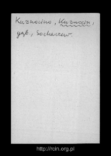 Kuznocin. Files of Gostynin district in the Middle Ages. Files of Historico-Geographical Dictionary of Masovia in the Middle Ages