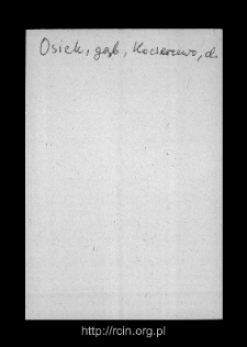 Osiek Pierwszy. Files of Gostynin district in the Middle Ages. Files of Historico-Geographical Dictionary of Masovia in the Middle Ages