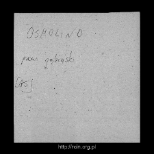 Osmolin. Files of Gostynin district in the Middle Ages. Files of Historico-Geographical Dictionary of Masovia in the Middle Ages