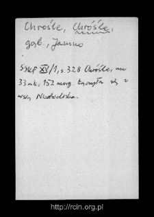 Chruśle. Files of Gostynin district in the Middle Ages. Files of Historico-Geographical Dictionary of Masovia in the Middle Ages