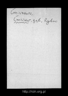 Ćmiszew Rybnowski. Files of Gostynin district in the Middle Ages. Files of Historico-Geographical Dictionary of Masovia in the Middle Ages