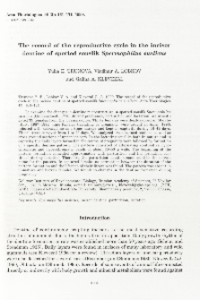 The record of the reproductive cycle in the incisor dentine of spotted souslik Spermophilus suslicus