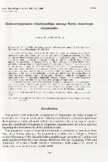 Host-ectoparasite relationships among North American chipmunks