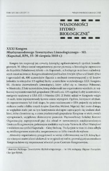 XXXI Kongres Międzynarodowego Towarzystwa Limnologicznego - SIL) Kapsztad, RPA, 15-20 sierpnia 2010 r.)