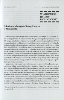 O badaniach Instytutu Biologii Morza w Murmańsku