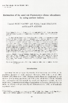 Estimation of fat sand rat Psammomys obesus abundance by using surface indices