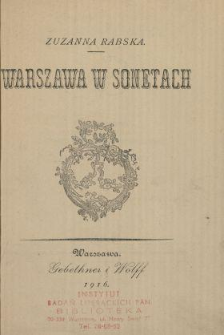 Warszawa w sonetach