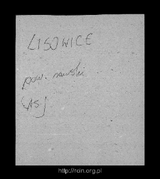 Lisowice. Files of Rawa Mazowiecka district in the Middle Ages. Files of Historico-Geographical Dictionary of Masovia in the Middle Ages