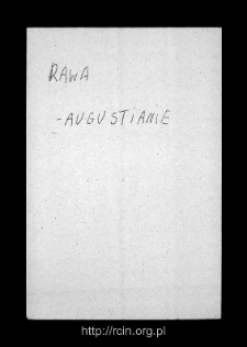 Rawa Mazowiecka. Files of Rawa Mazowiecka district in the Middle Ages. Files of Historico-Geographical Dictionary of Masovia in the Middle Ages