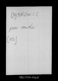 Dąbrowice. Files of Rawa Mazowiecka district in the Middle Ages . Files of Historico-Geographical Dictionary of Masovia in the Middle Ages