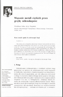 Heavy metals uptake by microscopic fungi