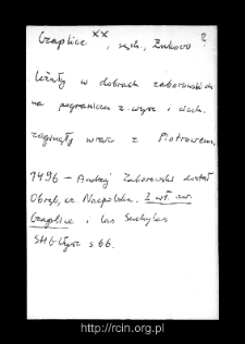 Czaplice. Kartoteka powiatu sąchockiego w średniowieczu. Kartoteka Słownika historyczno-geograficznego Mazowsza w średniowieczu