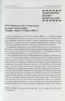 XVII Międzynarodowe Sympozjum na temat Chironomidae (Tianjin, Chiny, 5-10 lipca 2009 r.)