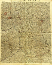 Warszawa, Brest-Litowsk, Radom, Lublin, Kielze, Tomaszów [mapa topograficzna]