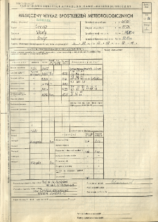 Miesięczny wykaz spostrzeżeń meteorologicznych. Styczeń 1956