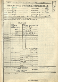 Miesięczny wykaz spostrzeżeń meteorologicznych. Marzec 1957