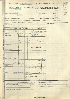 Miesięczny wykaz spostrzeżeń meteorologicznych. Luty 1958