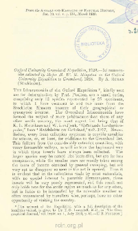 Oxford University Greenland Expedition, 1928 - Ichneumonidæ collected by Major R. W. G. Hingston on the Oxford University Expedition to Greenland, 1928
